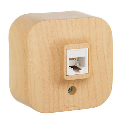 Розетка RJ11 Legrand Quteo  Сосна 782274   купить Legrand QUTEO/PLEXO накладные