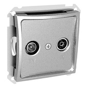 купить Розетка TV-FM Lexel Дуэт 2dB WDE000393 Серебро Lexel Дуэт