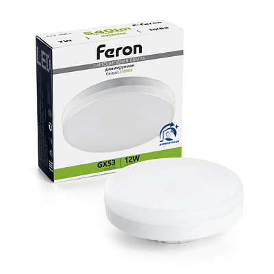 Лампа светодиодная диммируемая Feron LB-456 GX53 12W 4000K 51065 купить Светодиодные