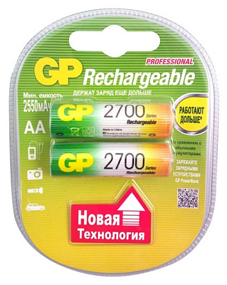 Батарейка GP 270AAHC/R6 2700mAh BL2 купить Батарейки, Аккумуляторы, з/у