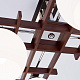 Люстра деревянная Citilux Нарита CL114141 Венге Хром купить Ламповые люстры
