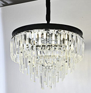 купить Люстра ламповая Redigle RG-CL98245A BK Черный матовый/Хрусталь Е14 40W *8 Ламповые люстры