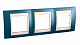 Рамка 3 поста Unica Хамелеон Голубой лёд Бежевый MGU6.006.554 купить Unica Хамелион Рамки