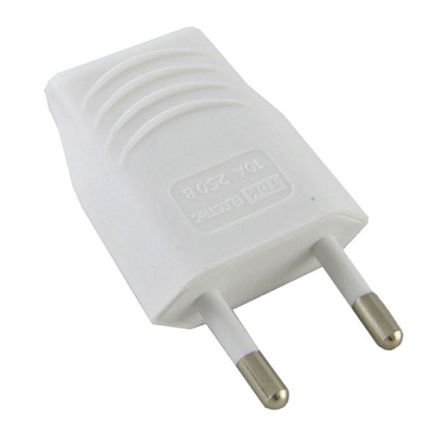 Вилка TDM SQ1806-0089 прямая белая пластик купить Вилки, Колодки