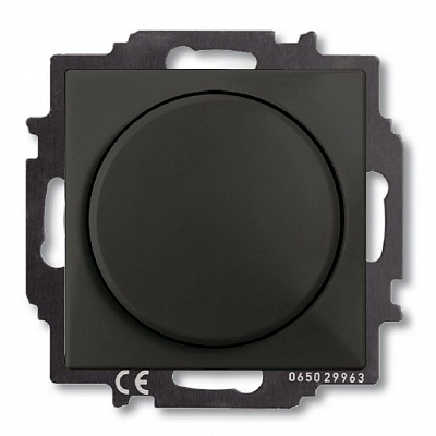Светорегулятор поворотно-нажимной 60-400W ABB Basic Черный Механизм купить ABB BJB Basic 55 