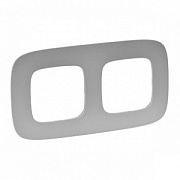 купить Рамка 2 поста Legrand Valena Allure Алюминий 754392  Legrand Valena Alure