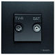 Розетка TV-FM-SAT одиночная 2-модульная ABB Zenit Антрацит N2251.3 AN купить ABB Zenit