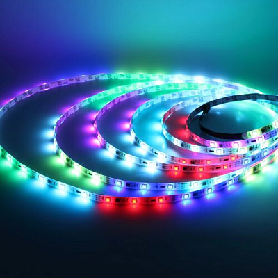 Светодиодная лента 12В 14 Вт Redigle RGB бегущая волна 60Led/m купить Лента 12V