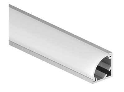 Профиль для с/д ленты Geniled угловой 10*10*2000 М12 с загл.и рассеив.12385_ch  (2м) купить Профиль