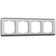 купить Рамка 4 поста Werkel WL12-Frame-04 серебро рифленый W0042106  Werkel  Рамки