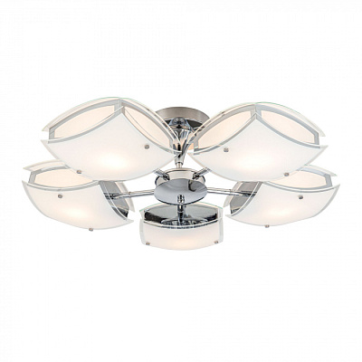 Люстра ламповая CITILUX CL161151 Берген Хром E27 5* 75W купить Ламповые люстры
