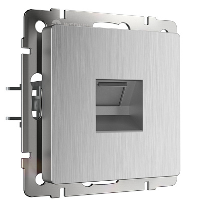 Розетка компьютерная Werkel WL09-RJ-45 серебро рифленый W1181009  купить Werkel