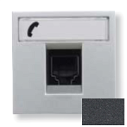 купить Розетка телефонная 2-модульная  ABB Zenit Антрацит  N2217.6 AN ABB Zenit