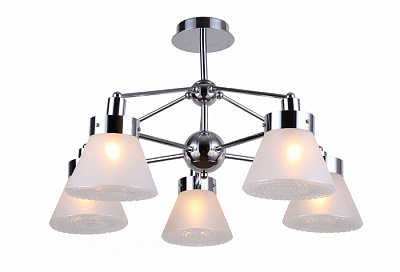 Люстра ламповая LINVEL LV 9125/5 Арно хром E14 40W *5 купить Ламповые люстры