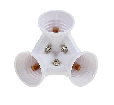 * Патрон переходник E27-3*E27 Ecola черный купить Патроны