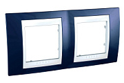 купить Рамка 2 поста Unica Хамелеон Индиго Белый MGU6.004.842 Unica Camelion Рамки