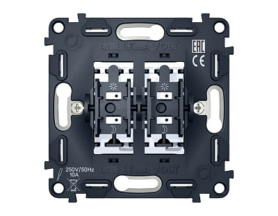 Механизм выключателя 2клавишного Ambrela Volt VM115 купить Ambrella Volt
