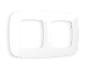 купить Рамка 2 поста Ambrella Volt белый глянцевый Omega OF140102 Ambrella Volt