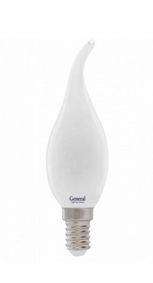 Лампа GENERAL 649957 GLDEN-свеча на ветру FR 360° 7W E14 4500 купить Светодиодные