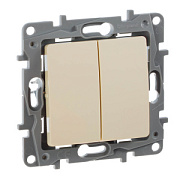 купить Выключатель 2 клавишный Legrand Etika 672302 Крем Legrand Etika