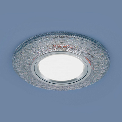 Точечный светильник Elektrostandard 2160 прозрачный MR16 GU5.3 с LED подсветкой купить Встраиваемые