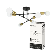 купить Люстра ламповая InHome LOFT AURA EASY-BLT 6хE27 черный  Ламповые люстры