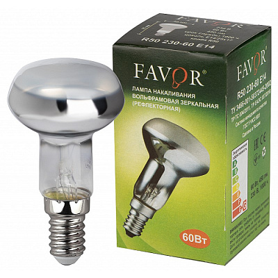 Лампа R50 60W E14 FAVOR купить Накаливания 12V/24V/36V/220V