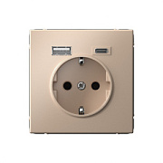 купить Розетка 2 USB A+тип-C  ArtGallery Песочный SE GAL001232 ArtGallery