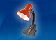 Лампа настольная UNIEL TLI-202 на прищепке красный  E27 60W купить Ламповые