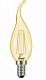 Лампа светодиодная General GLDEN-CWS филамент золотой 10W E14 2700K свеча на ветру 661422 650Lm купить Светодиодные