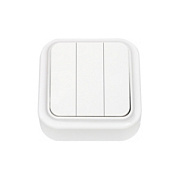 купить Выключатель 3-кл. ПРАЛЕСКА АО56-137 ОУ 10А 250В Светоприбор Беларусь накладные