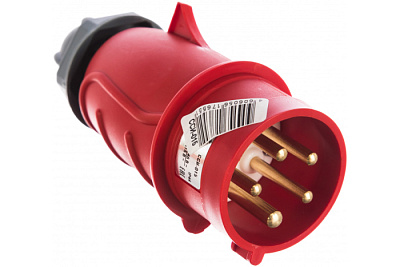 Вилка IEK 015 16А 3Р+РЕ+N380В IP44 купить Силовые разъемы