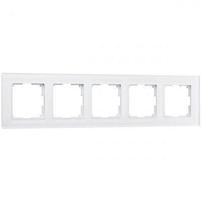 Рамка 5 постов Werkel WL01-Frame-05 белое матовое стекло W0051105 купить Werkel Рамки
