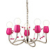 Люстра ламповая ODEON 2583/5 RICA GIRL хром розовый  E27 40W *6 купить Ламповые люстры