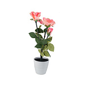 купить Светильник декоративный СТАРТ LED Роза3 в горшке (2*АА не входят в компл) ткань розовый Настольные