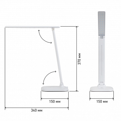 Лампа настольная светодиодная ЭРА NLED-462 белый 10W купить Светодиодные