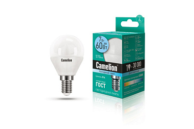 Лампа Camelion LED7-G45/845/E14 шарик  купить Светодиодные