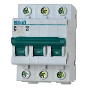 купить DEKraft Автоматический выключатель 3P 63A х-ка C 4.5kA DEKraft