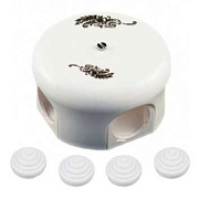 купить Коробка распределительная №1-D78  белый декор Бирони B1-521-01-D102 БИРОНИ накладные