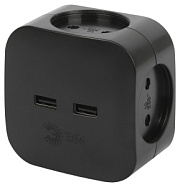 купить Разветвитель Эра SP-4-USB-B 4роз.б/з+2USB 10А черный Разветвители, Переходники