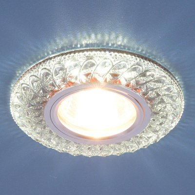 Точечный светильник Elektrostandard 2180 дымчатый MR16 GU5.3 с LED подсветкой купить Встраиваемые