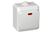 купить Выключатель 1 клавишный с подсветкой IP44 SE Lexel Этюд Белый BA10-045b IP44 - IP56