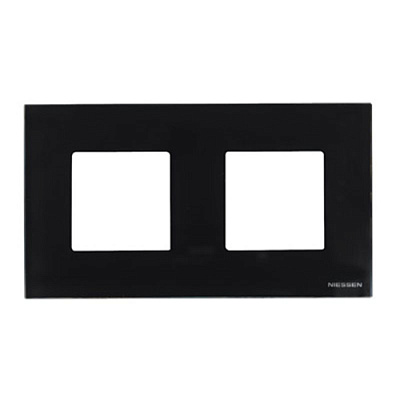 Рамка 2 поста ABB Zenit Стекло черное N2272 CN  купить ABB Zenit