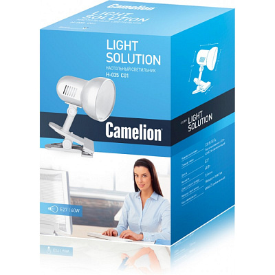 Лампа настольная CAMELION H-035 C01 белый E27 60W купить Настольные