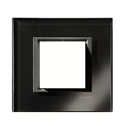 купить Рамка 1 пост Unica Class Черное Стекло MGU68.002.7C1 Unica Top Class Рамки