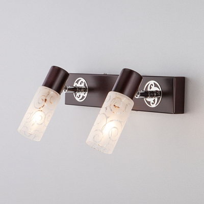 Спот EUROSVET 21130/2 венге хром E14 2*40W купить Споты