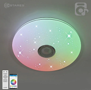 купить Люстра музыкальная Bluetooth, пульт Estares Music RGB 60W R-APP-390 WHITE/CHROME до 18кв.м Светодиодные люстры