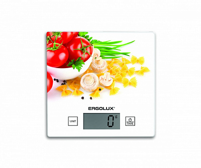 Весы кухонные Ergolux ELX-SK01-C36 паста и грибы купить Бытовая техника