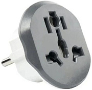 купить Адаптер-переходник 16A 250V з/к, белый/серый плоский 2229 UNIVersal Разветвители, Переходники