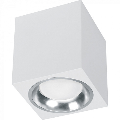 Точечный светильник Feron ML1754 GU10 белый хром 90*80*80mm накладной купить Точечные светильники